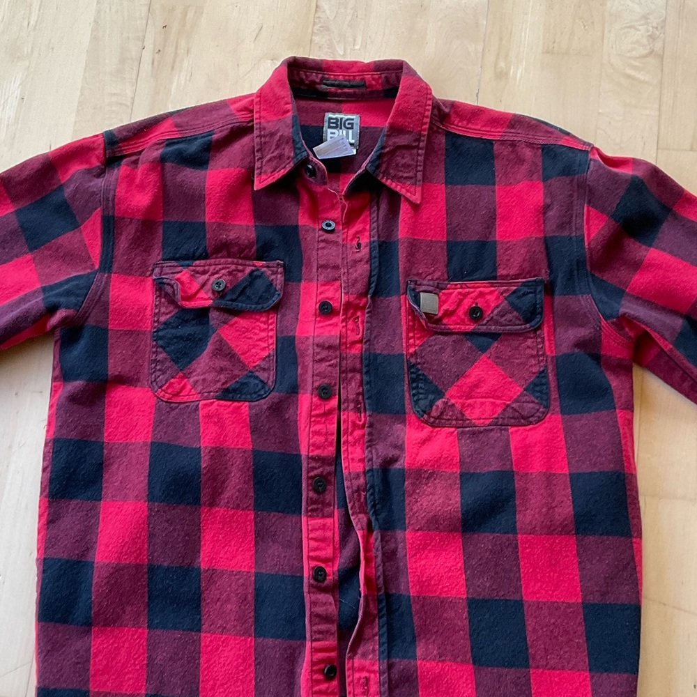 Heavy Red Big Bill Flannel - Large and Tall